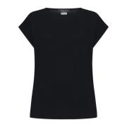 Fabiana Filippi Svart Topp Elegant Stil Black, Dam