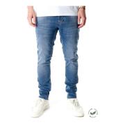 Gabba Slim Fit Mid Waist Jeans med Fade Effekter Blue, Herr