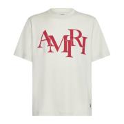 Amiri Staggered Tee Beige Beige, Herr