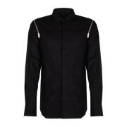 Les Hommes Elegant Slim Fit Skjorta Black, Herr