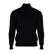 Les Hommes Elegant Ullblandad Tröja Black, Herr