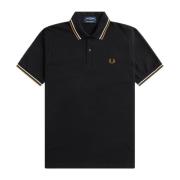 Fred Perry Original Twin Tipped Polo Klassisk Stil Black, Herr