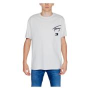 Tommy Jeans Graffiti Signature T-shirt Herr Höst/Vinter White, Herr