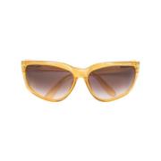 Dior Vintage Pre-owned Acetat solglasgon Yellow, Dam