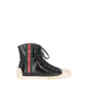 Gucci Vintage Pre-owned Laeder sneakers Black, Dam