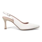 Calpierre Vit Häl Pumps White, Dam