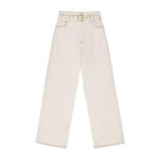 Ganni Denim Paperbag Jeans White, Dam