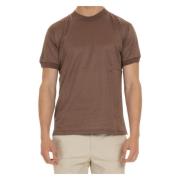 Tagliatore Brun Merceriserad Bomull T-shirt Polo Brown, Herr