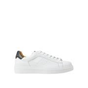 Doucal's Låg topp sneaker med kassett sula White, Herr