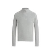 Belstaff Ljusgrå Quarter Zip Jumper Gray, Herr