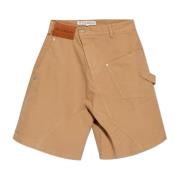 JW Anderson Shorts med fickor Beige, Herr