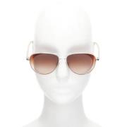 Stella McCartney Pre-owned Pre-owned Acetat solglasgon Beige, Dam