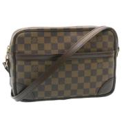 Louis Vuitton Vintage Pre-owned Canvas axelremsvskor Brown, Dam