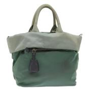 Prada Vintage Pre-owned Nylon totevskor Green, Dam