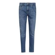 7 For All Mankind Slim Fit Jeans - Mörkblå Blue, Herr