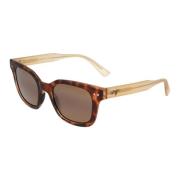 Maui Jim Fyrkantiga Acetat Solglasögon Shore Break Brown, Unisex