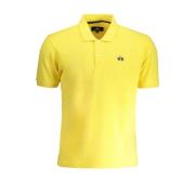 La Martina Gul Bomull Polo Skjorta med Logotyp Broderi Yellow, Herr