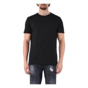 Dondup Jersey T-shirt med frontlogo Black, Herr