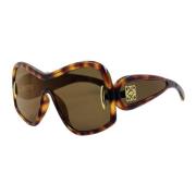 Loewe Fyrkantig Mask Solglasögon Brun Havana Brown, Unisex