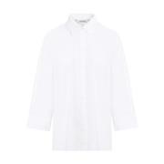 Max Mara Vit Popeline Skjorta White, Dam