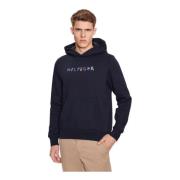 Tommy Hilfiger Herr Logo Lettering Sweatshirt Blue, Herr