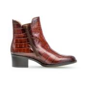 Gabor Cowboy ankelboot med krokoprint Brown, Dam