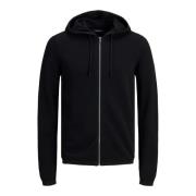 Jack & Jones Svart Bomull Huvtröja Black, Herr