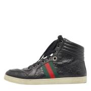 Gucci Vintage Pre-owned Laeder sneakers Black, Herr