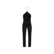 The Attico Draped jumpsuit Black, Dam