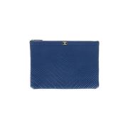 Chanel Vintage Pre-owned Laeder kuvertvskor Blue, Dam