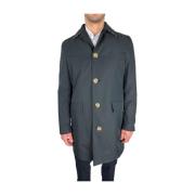 Aquascutum Klassisk Navy Blå Trenchcoat Blue, Herr