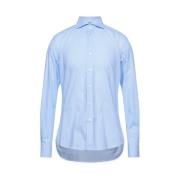 Aquascutum Oxford Bomullsskjorta med Broderad Logotyp Blue, Herr