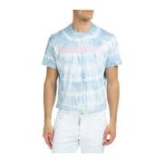 Dsquared2 Multifärgad Tryckt Herr T-Shirt Blue, Herr