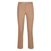 Max Mara Utställda Bomullsblandade Byxor Brown, Dam