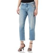 Pinko Högmidjade slouchy denim jeans Blue, Dam