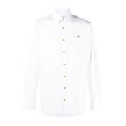 Vivienne Westwood Slim Fit Cotton Ghost Skjorta White, Herr