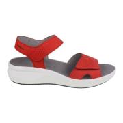 Mephisto Röd Slip-On Sandal med Soft-Air Mellansula Red, Dam