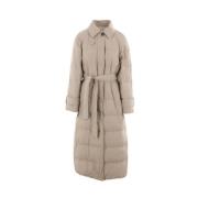 Brunello Cucinelli Beige Teknisk Bomullsrock Beige, Dam