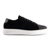 National Standard Handgjorda Svarta Mocka Sneakers Black, Herr