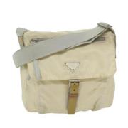 Prada Vintage Pre-owned Nylon prada-vskor Beige, Dam