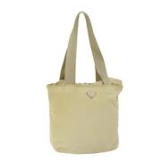 Prada Vintage Pre-owned Nylon prada-vskor Beige, Dam