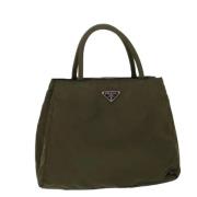 Prada Vintage Pre-owned Nylon prada-vskor Green, Dam