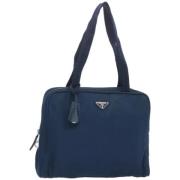 Prada Vintage Pre-owned Nylon prada-vskor Blue, Dam