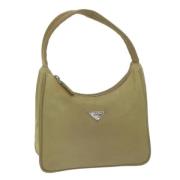 Prada Vintage Pre-owned Nylon prada-vskor Beige, Dam