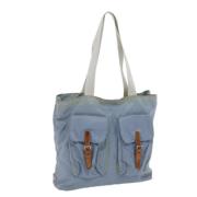 Prada Vintage Pre-owned Nylon totevskor Blue, Dam