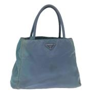 Prada Vintage Pre-owned Nylon prada-vskor Blue, Dam