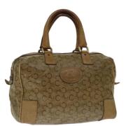 Celine Vintage Pre-owned Canvas handvskor Beige, Dam