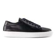 National Standard Handgjorda Navy Patina Sneakers Blue, Herr