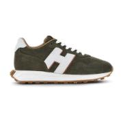 Hogan Grön Mocka Sneakers Memory Foam Sula Green, Herr