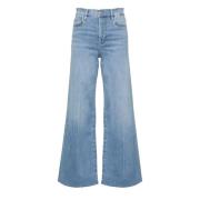 Frame Raw Fray Palazzo Jeans Blue, Dam